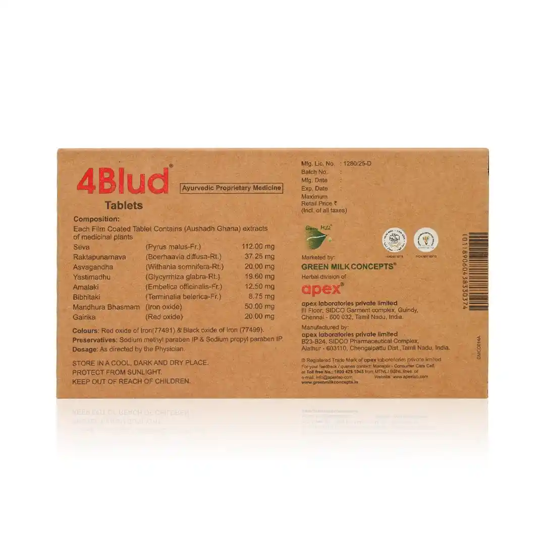 Apex 4 Blud Tablets (30Tabs) Pack of 5 - Image 2