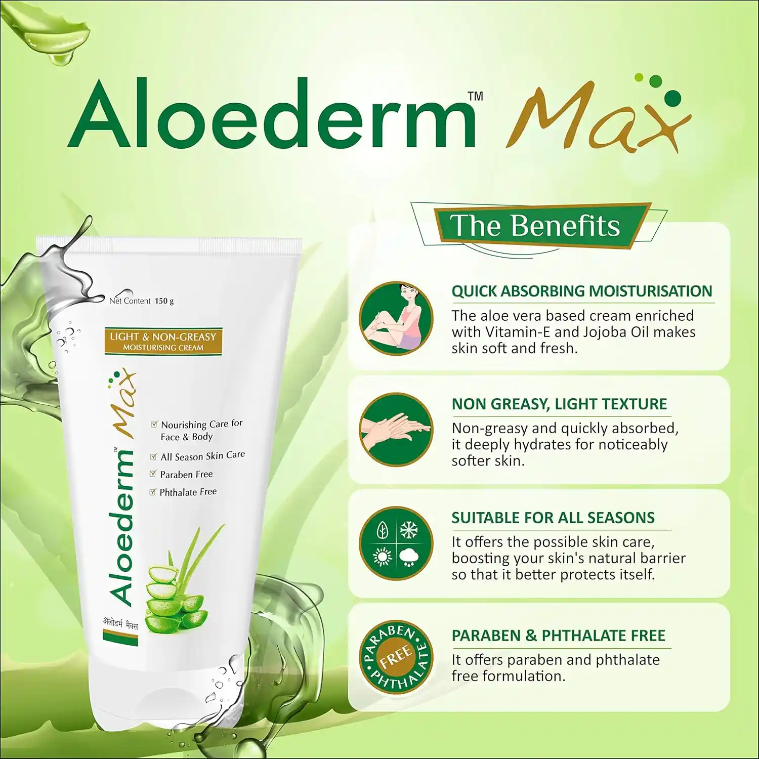 Aloederm Max Moisturising Cream (150g) - Image 3