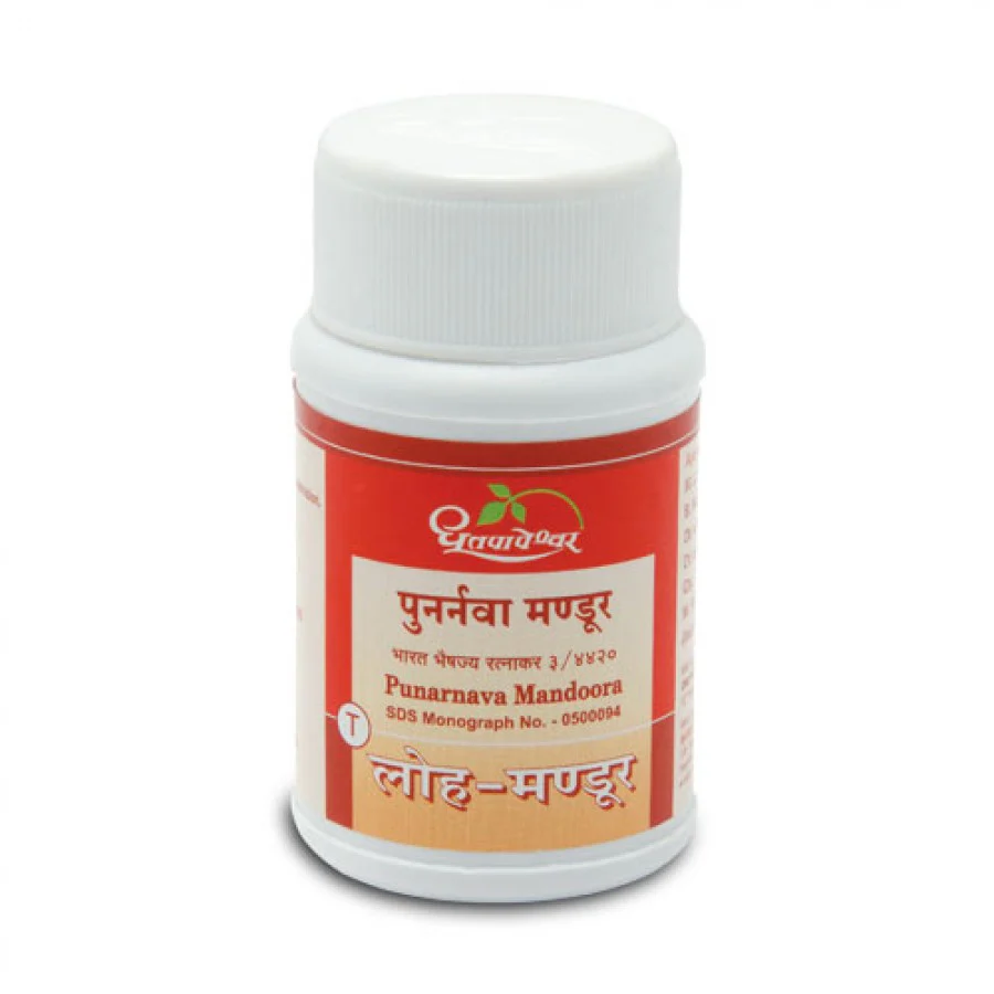 Dhootapapeshwar Punarnava Mandoora (60Tab)