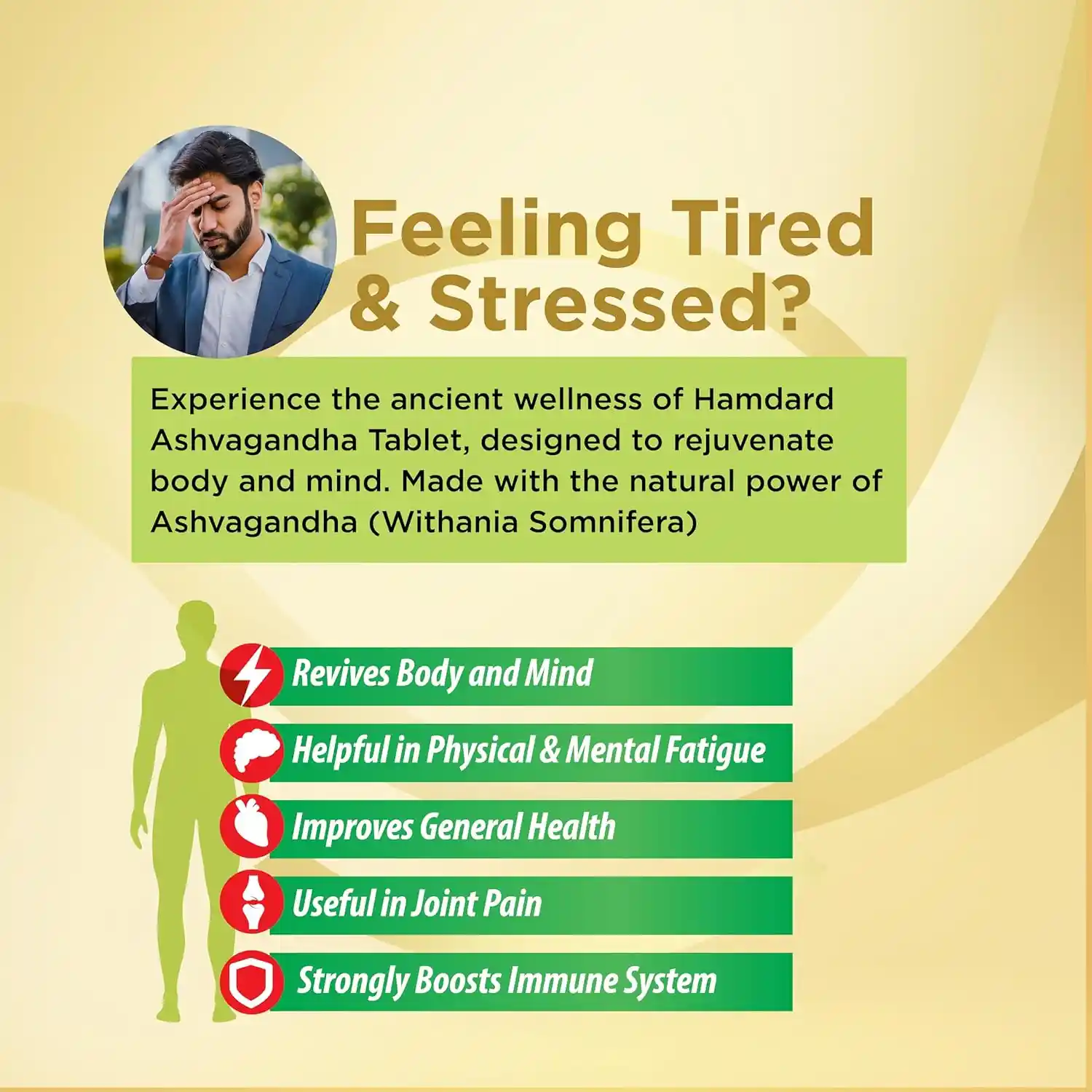 Hamdard Ashvagandha Tablet (60Tabs) - Image 3