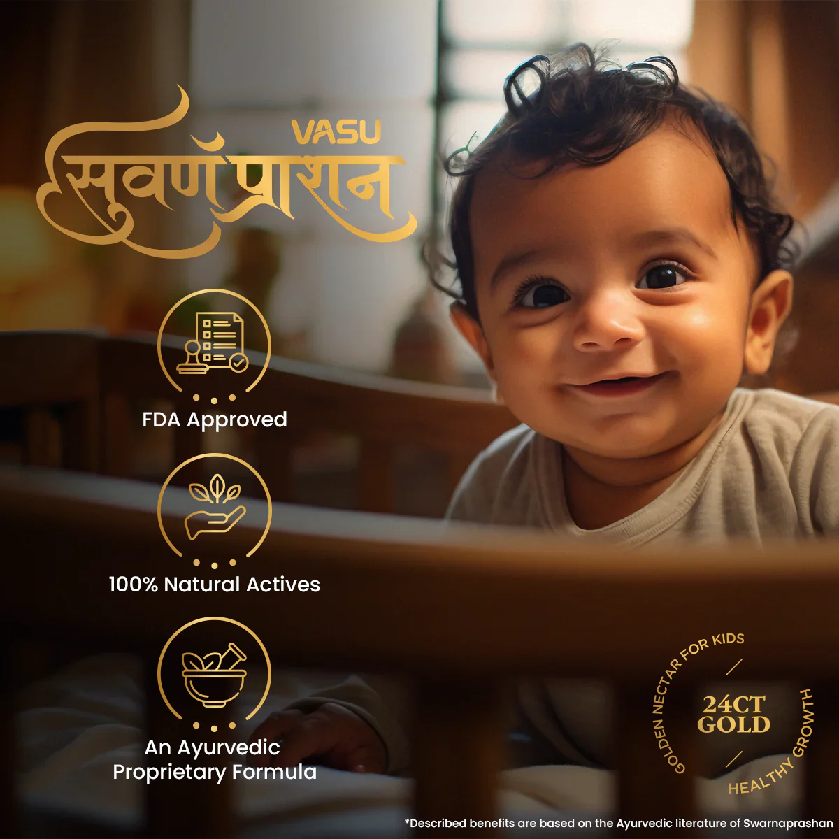 Vasu Swarnaprashan Drop For Kids (30ml) - Image 2